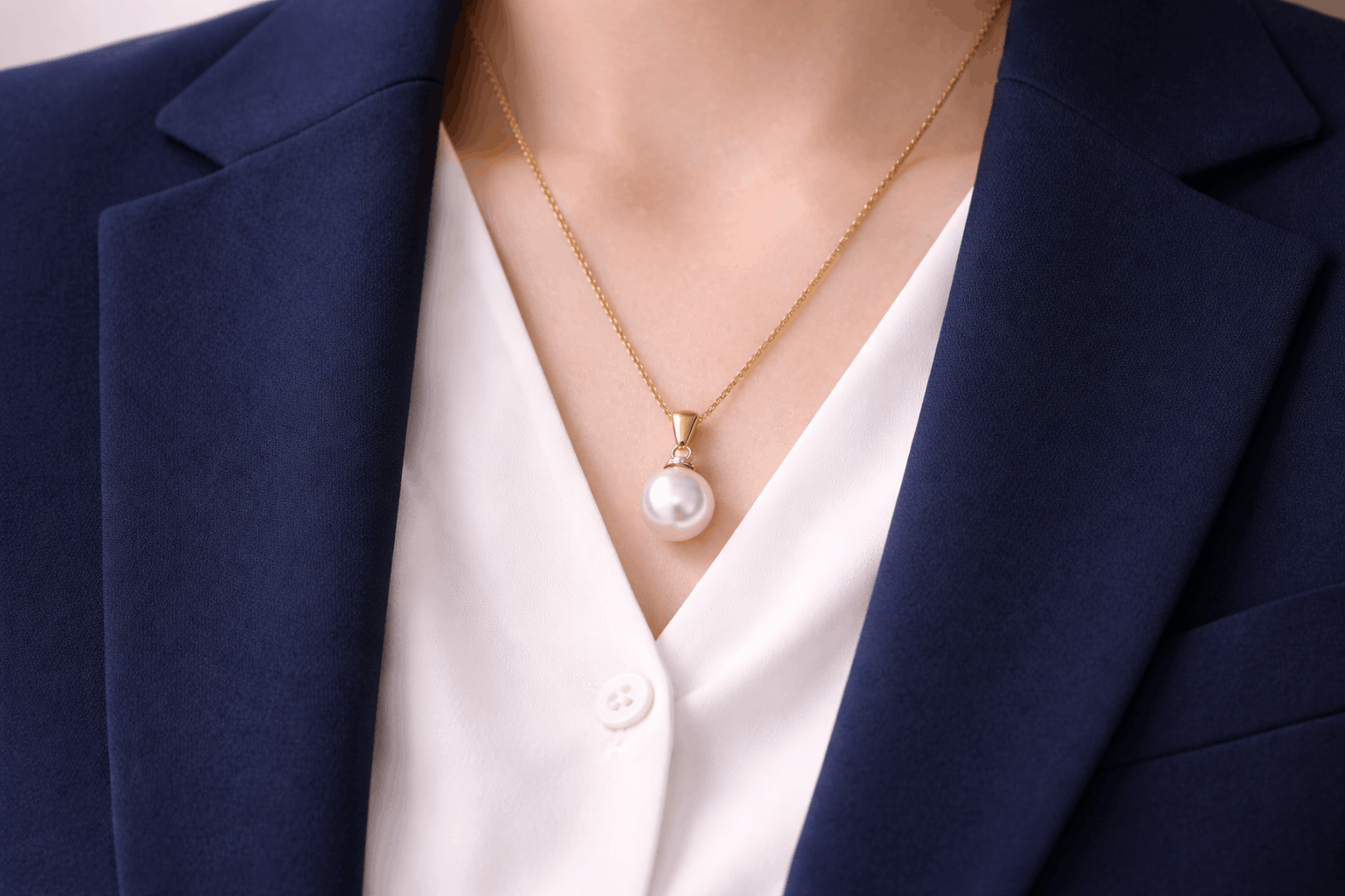 pearlsonly-blog-113-image-5-pearl - Stylování do kanceláře při nošení saka s perlovými náhrdelníky - Perlové šperky - pearlsonly