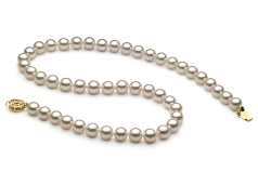 7.5-8mm Japonská Akoya Náhrdelník v Bílý