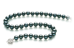 7.5-8mm Japonská Akoya Náhrdelník v Cerný