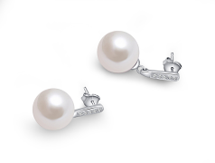 12-13mm Sladkovodní - Edison Sada náušnic v Edison Dangle Bílý