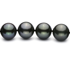 10.9-13.8mm tahitský Náhrdelník v Cerný