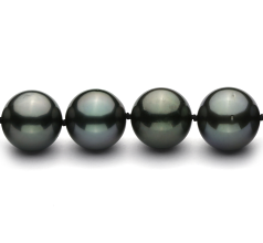 11.1-13.8mm tahitský Náhrdelník v Cerný